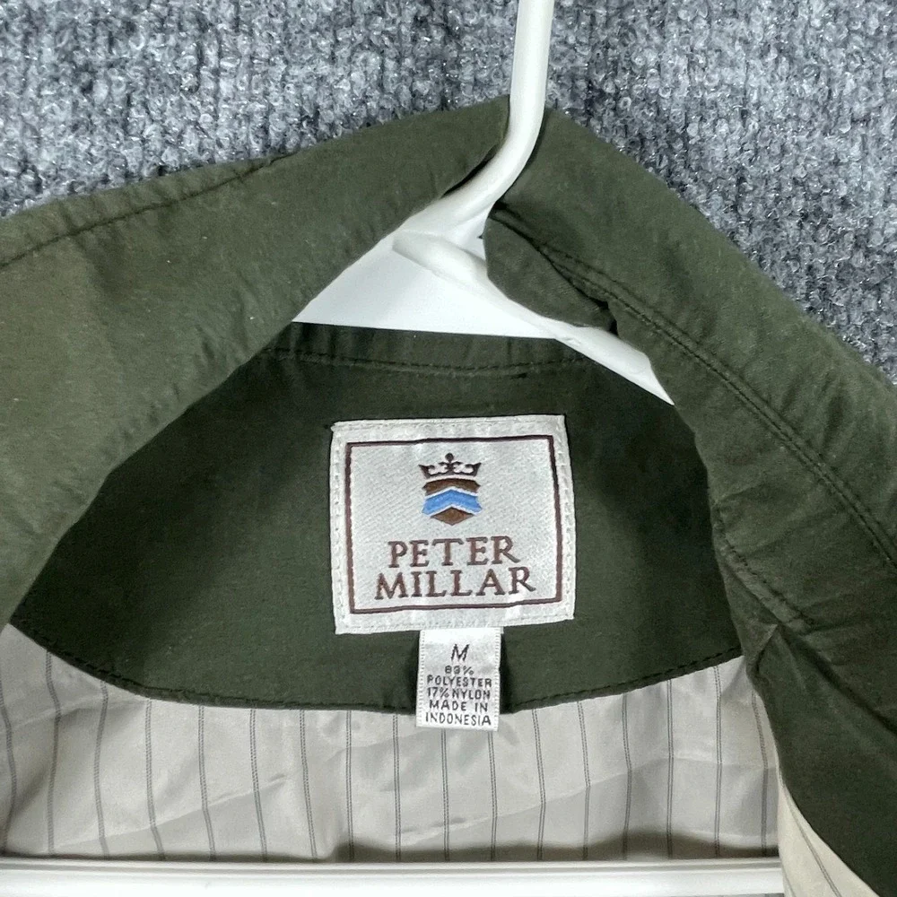 Peter Millar Jacket Mens Medium Green Full Zip Harrington Bomber Luxury Golf